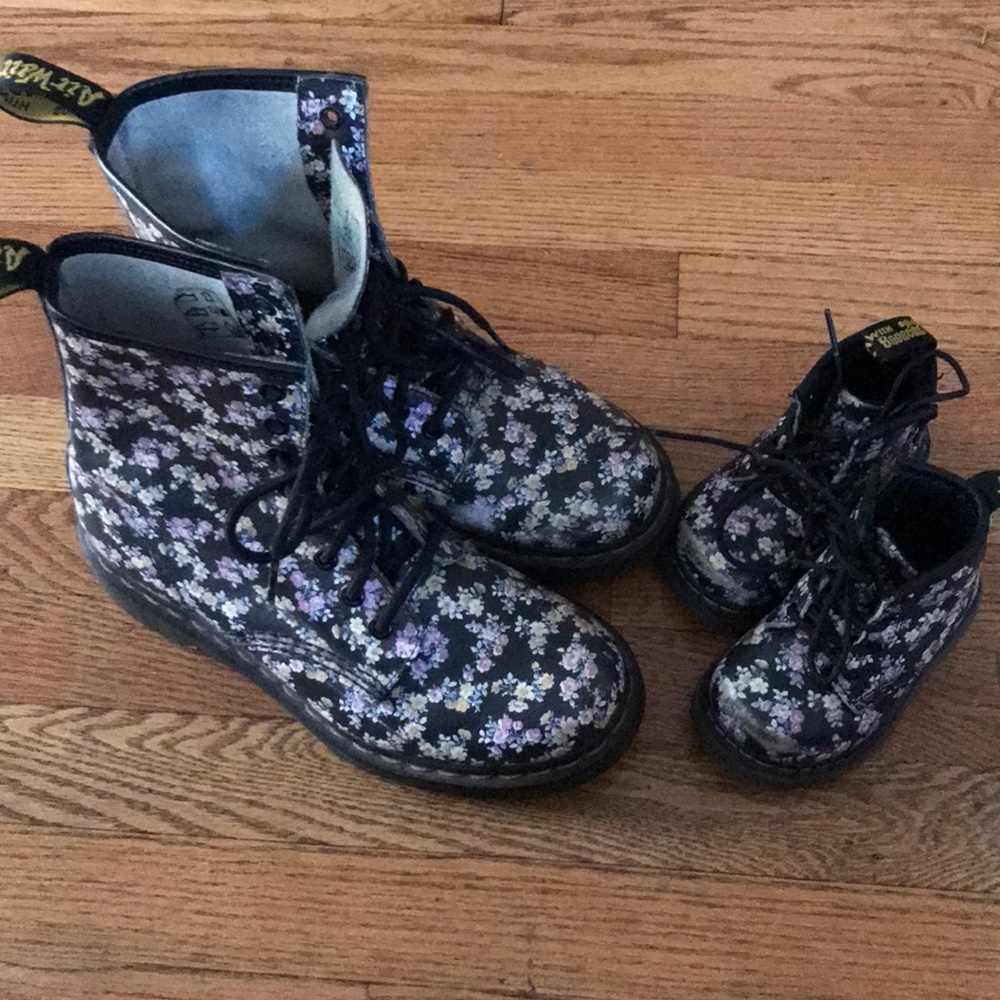 Mommy and me Floral Doc Martens